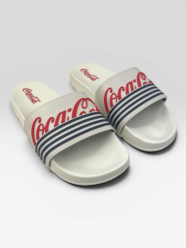 Chinelo Slide Coca-Cola Casual  Marinho/Off White