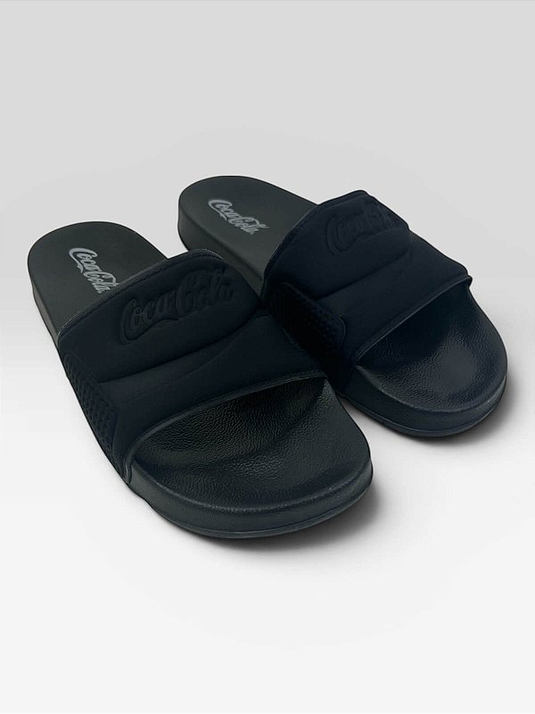Chinelo Slide Coca-Cola Casual  Preto/Preto