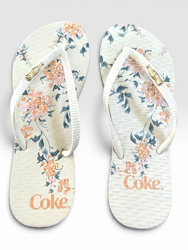 Chinelo Floral  Off White/Off White