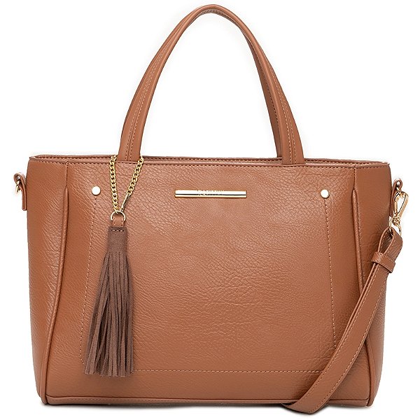 Bolsa Feminina Estruturada Com Tassel Alça Tiracolo Removível Nocciolla