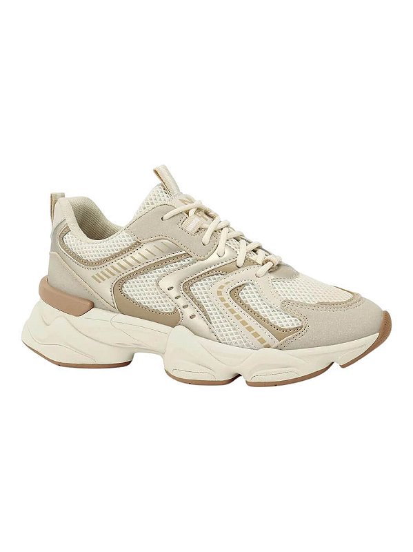 Tênis Feminino Chunky Esportivo Com Solado Alto Almond/Crepe