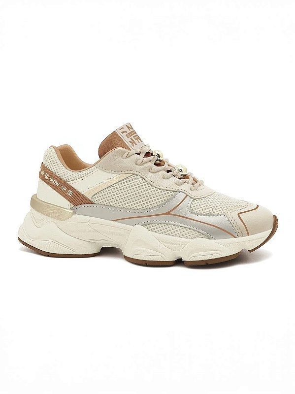 Tênis Casual Esportivo Com Solado Chunky E Detalhes Modernos Avela/Coconut