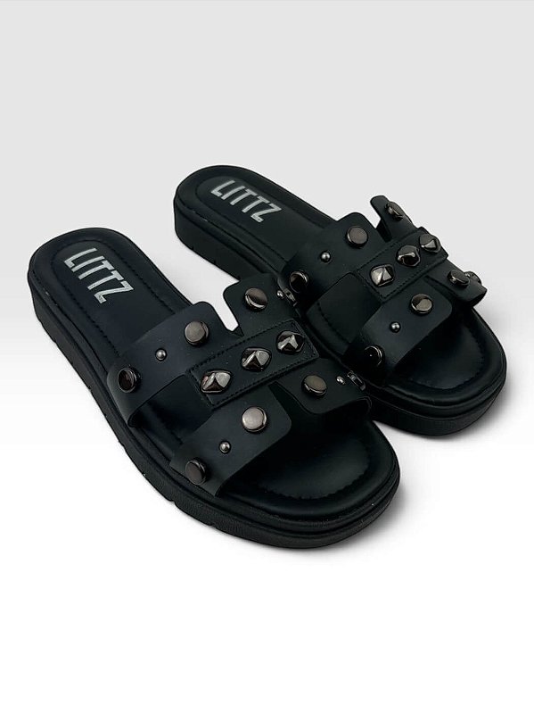 Papete Littz Com Aplicações Metalizadas Preto
