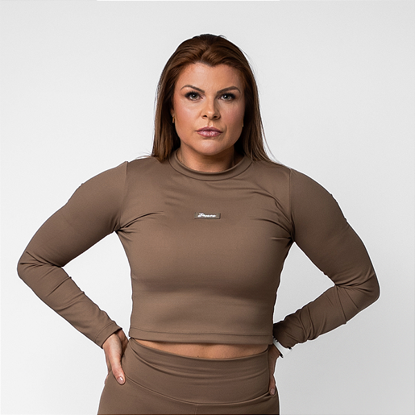 BLUSA LONGA POWER FLEX COFFEE