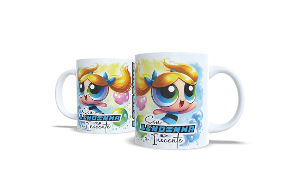 Caneca Branca em cerâmica - Lindinha