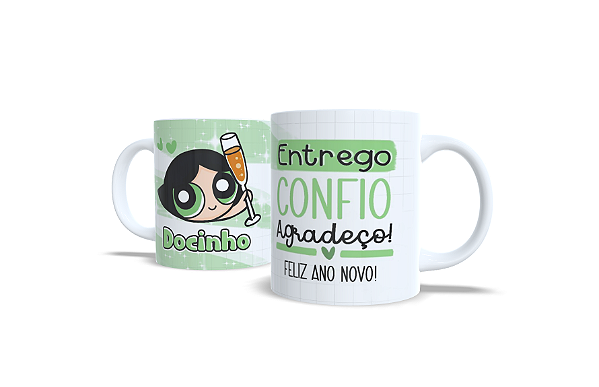 Caneca Branca Docinho Personalizada 325ml