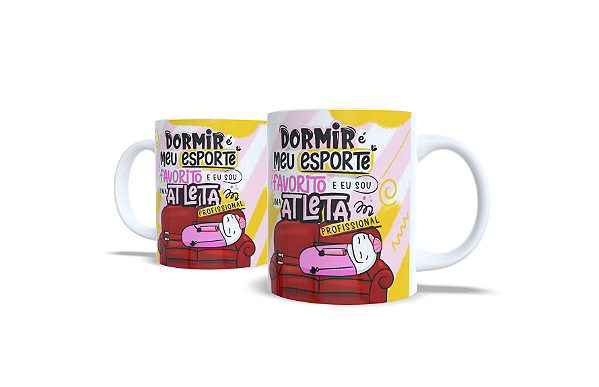 Caneca Branca Flork Estampa Divertida 325ml