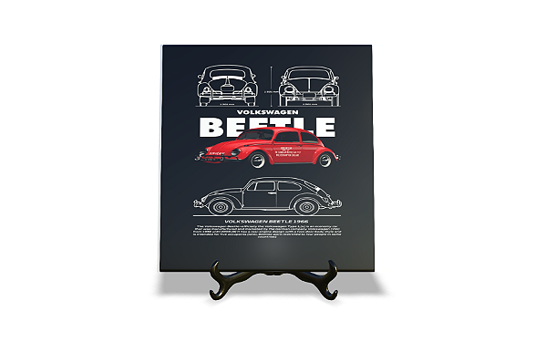 Azulejo Decorativo 15x15 Beetle Volkswagen