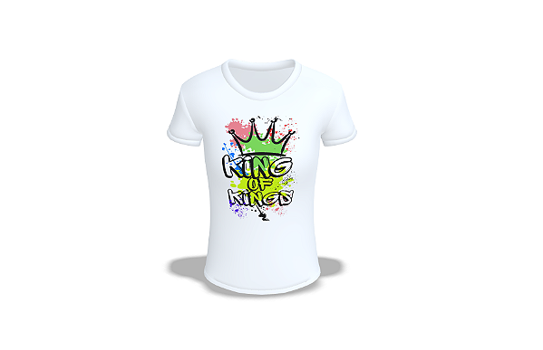 Camiseta branca King of Kings estilo urbano