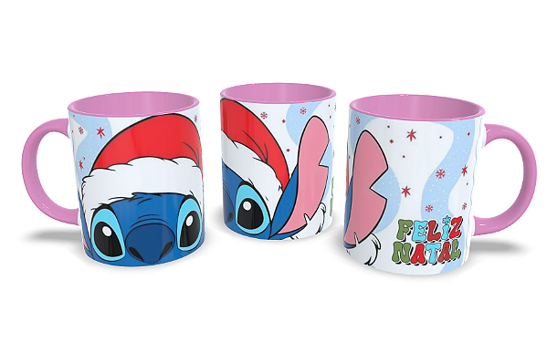 Caneca Especial de natal Stitch