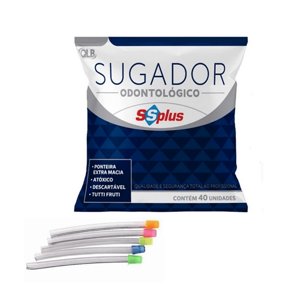 SUGADOR PLASTICO COLORIDO C/40 UND SSPLUS