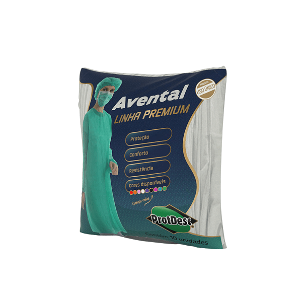 Avental Descartavel Manga Longa Colorido (Tam Unico) ProtDesc