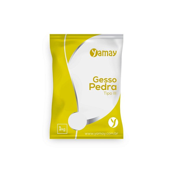 GESSO PEDRA TIPO III YAMAY AMARELO 1 KG