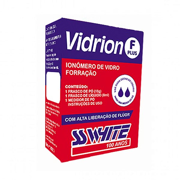 IONOMERO VIDRION PLUS F KIT 10G 8ML - SS WHITE