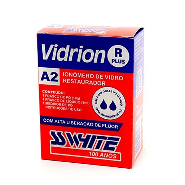 IONÔMERO VIDRION PLUS R KIT 10 G / 8 ML A2 – SS WHITE