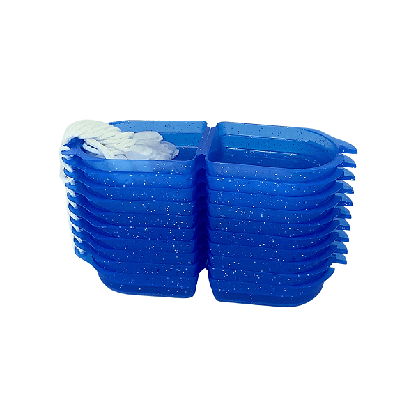 Kit com 10 Caixas para Aparelho Ortodontico Azul com Glitter - Lysanda