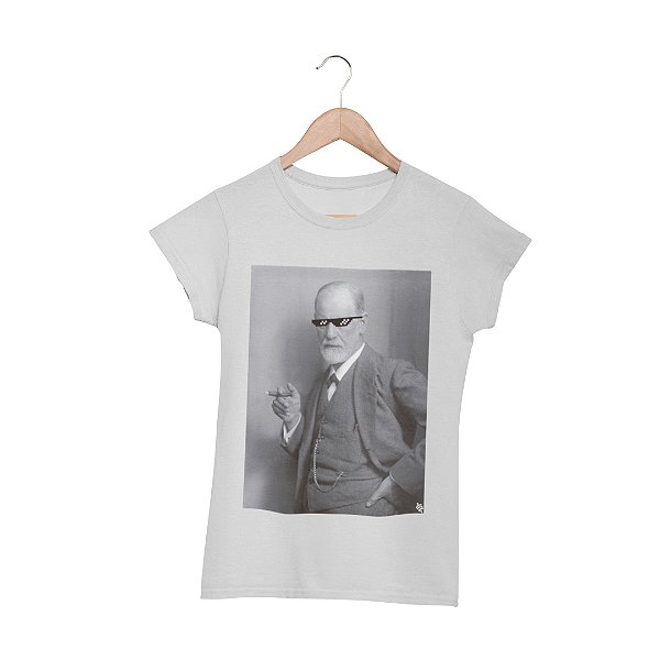 Camiseta Thug Freud Cinza Feminina Tamaho:GG