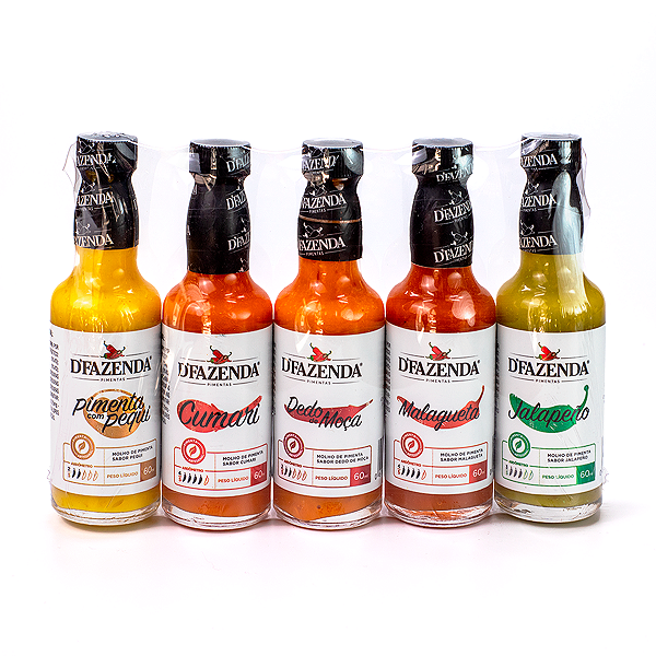 Kit - 5 Molhos de Pimenta - 60ml