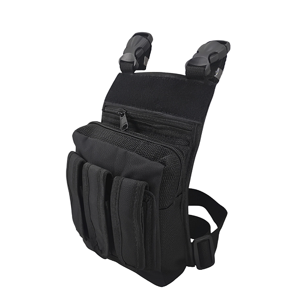 Bornal Pochete de Perna Tático Militar 3 Porta Carregador de Pistola