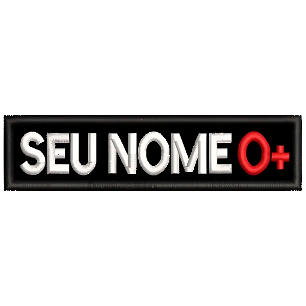 Sutache Tarjeta Bordada Identificação Militar Com Fixação Nome Personalizado