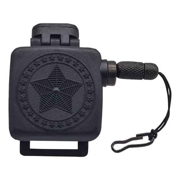 Guia Fiel Retrátil Preto Tática Militar Com Gancho para Pistola