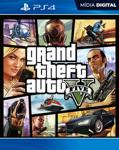 GTA V Grand Theft Auto V GTA 5 Playstation 4 Mídia Digital