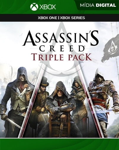 Assassins Creed Triple Pack Black Flag, Unity, Syndicate Xbox One Mídia Digital