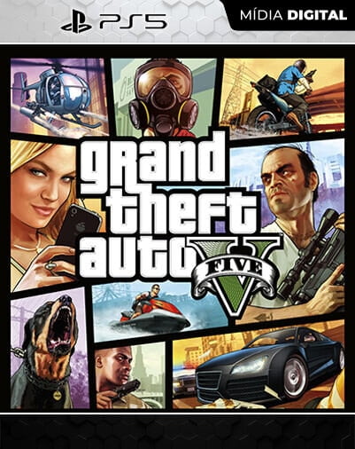GTA V Grand Theft Auto V GTA 5 (RETROCOMPATIBILIDADE) Playstation 5 Mídia Digital
