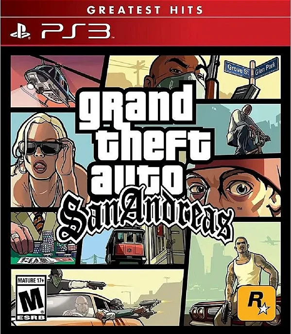 GTA San Andreas (Clássico Ps2) Midia Digital Ps3