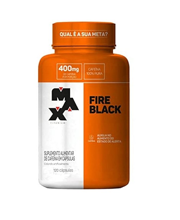 Termogênico Fire Black 400mg (60caps) Max Titanium