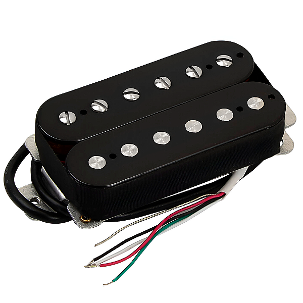 Captador Fleor Humbucker Alto Ganho Cerâmico Preto Braço