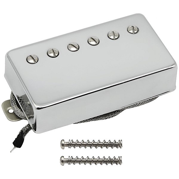 Captador Fleor Humbucker PAF Vintage Alnico 5 Cromado Braço