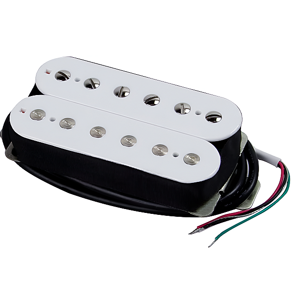 Captador Fleor Humbucker PAF Vintage Alnico 5 Branco Braço