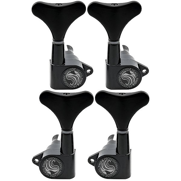 Tarraxas Blindada Preta Timbrada Thida 4 Cordas 2x2