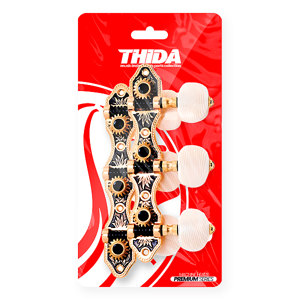 Tarraxas Pino Grosso Dourada e Preto Premium 18 Dentes