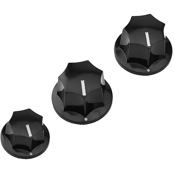 Knobs Thida Jazz Bass Preto e Branco Volume Tone