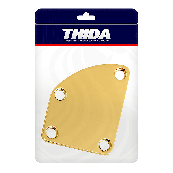Neck Plate Thida Dourado Curvo Assimétrico