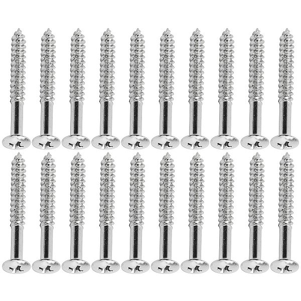 Kit 20 Parafusos Thida Fixação Garra De Tremolo Cromado