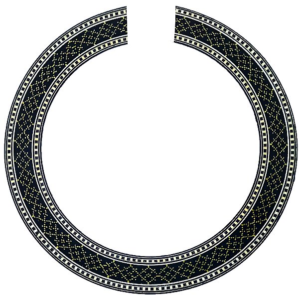 Roseta RPC Mosaico De Madeira Verde 92mm