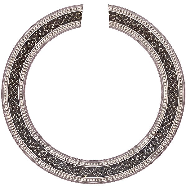 Roseta RPC Mosaico De Madeira Marrom 92mm