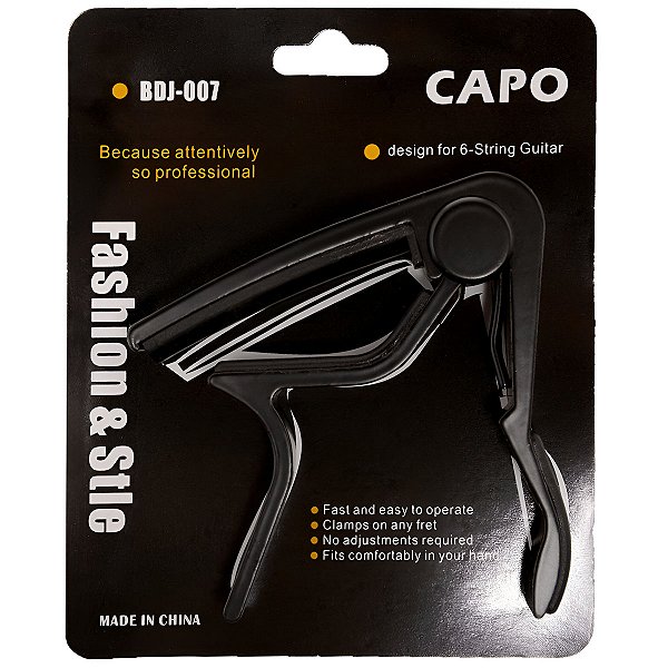 Capotraste Thida Ajustável Violão Aço Guitarra Preto