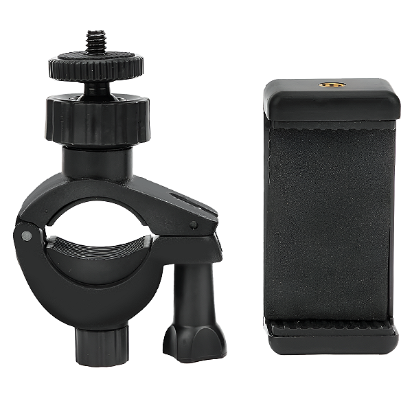 Suporte De Celular RPC Preto Ajustável ABS Para Pedestal