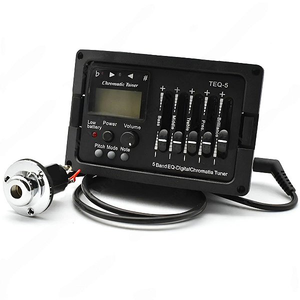 Pré Amplificador RPC Afinador 5 Bandas Teq-5