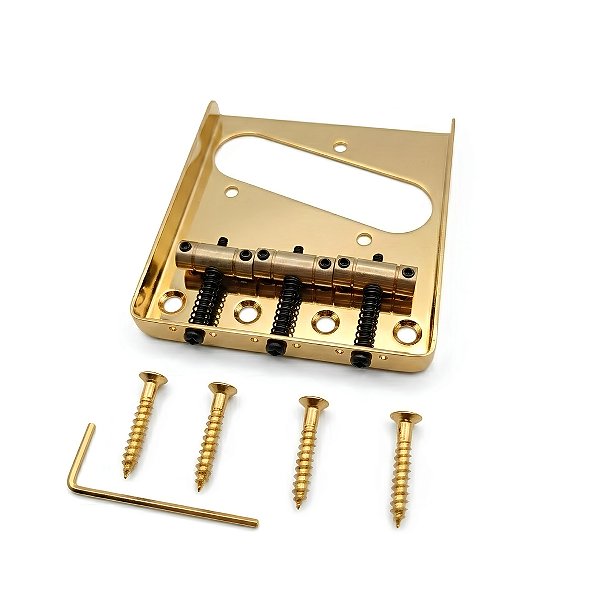 Ponte Thida Para Guitarra Telecaster Com Saddle de Latão Dourada