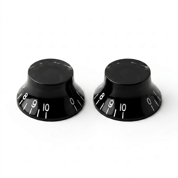 Kit Com 02 Knob Botão Speed Control Para Guitarra Les Paul Preto