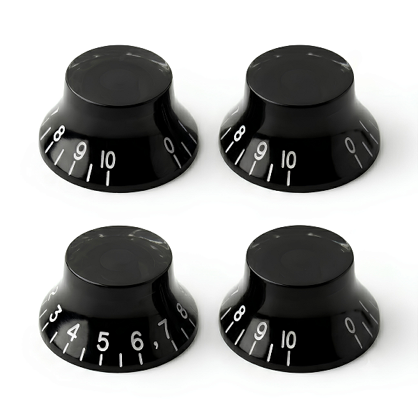 Kit Com 04  Knob Botão Speed Control Para Guitarra Les Paul Preto