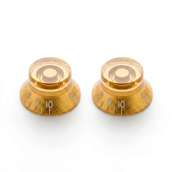 Kit 02 Knob Speed Control Top Hat Para Guitarra Les Paul Preto