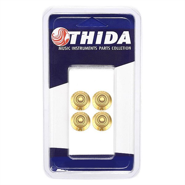 Kit Com 04 Knob Speed Control Top Hat Para Guitarra Les Paul Dourado