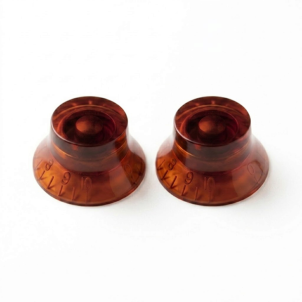 Kit 02 Knob Botao Speed Control Âmbar P/ Guitarra Les Paul