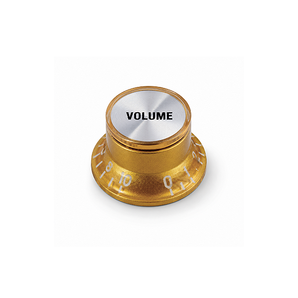 Knob Botão Volume Top Hat Reflector Para Guitarra Les Paul Sg Dourado